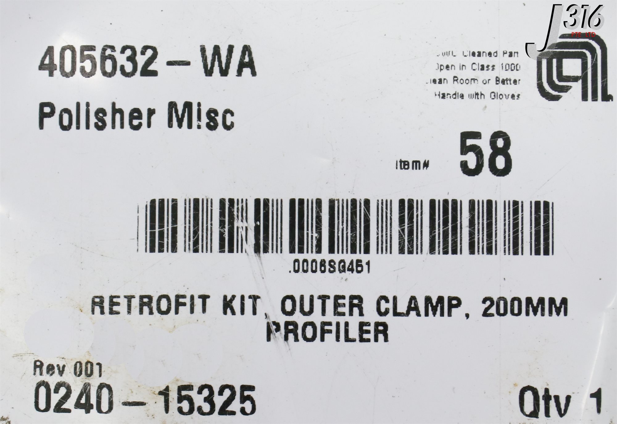 その他 wa 17664 APPLIED MATERIALS RETROFIT KIT OUTER CLAMP 200MM PROFILERNEW